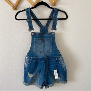 New Juniors Jean Short Overalls